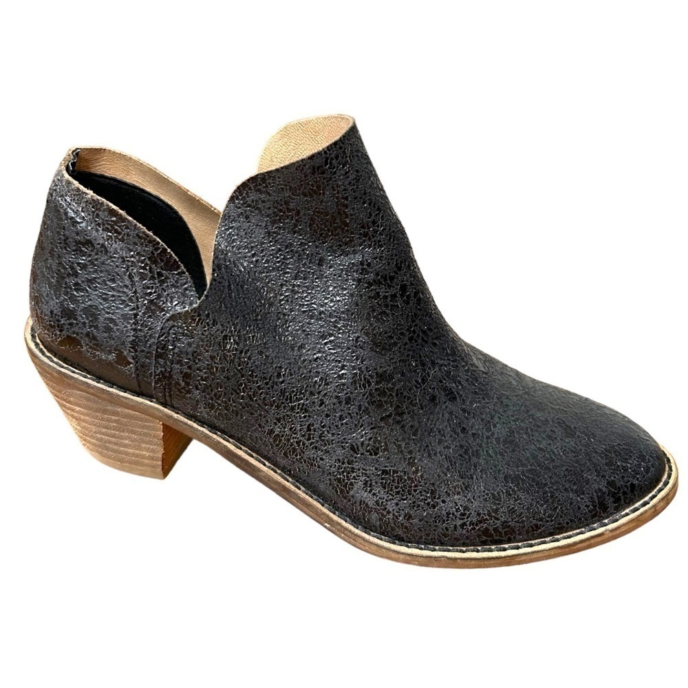 KELSI Dagger Brooklyn Kenmare Womens Black Leather Ankle Bootie